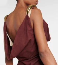 Bottega Veneta Midikleid Aus Veloursleder -LORO PIANA Verkaufsgeschäft P00790619 d3