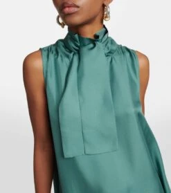 Midikleid Oslo Aus Seiden-Twill -LORO PIANA Verkaufsgeschäft P00791369 d1