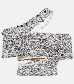 Cropped-Top Aus Häkelstrick