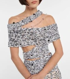 Cropped-Top Aus Häkelstrick -LORO PIANA Verkaufsgeschäft P00793058 b2