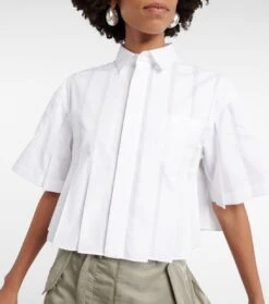 Sacai Hemd Aus Popeline -LORO PIANA Verkaufsgeschäft P00796421 d1
