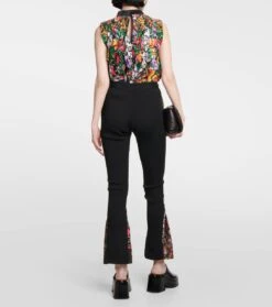 Sacai Bedruckte High-Rise-Hose -LORO PIANA Verkaufsgeschäft P00796428 b2