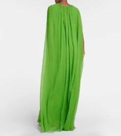Oscar De La Renta Robe Aus Seiden-Chiffon -LORO PIANA Verkaufsgeschäft P00798973 b2