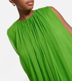 Oscar De La Renta Robe Aus Seiden-Chiffon -LORO PIANA Verkaufsgeschäft P00798973 d1