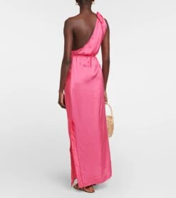 One-Shoulder-Kaftan Isabelle Aus Satin -LORO PIANA Verkaufsgeschäft P00799698 b2