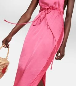 One-Shoulder-Kaftan Isabelle Aus Satin -LORO PIANA Verkaufsgeschäft P00799698 d2