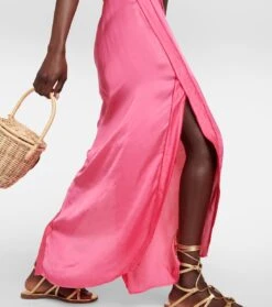 One-Shoulder-Kaftan Isabelle Aus Satin -LORO PIANA Verkaufsgeschäft P00799698 d3