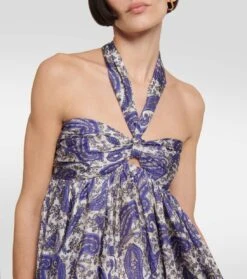 Zimmermann Midikleid Devi Aus Seide -LORO PIANA Verkaufsgeschäft P00812731 d1